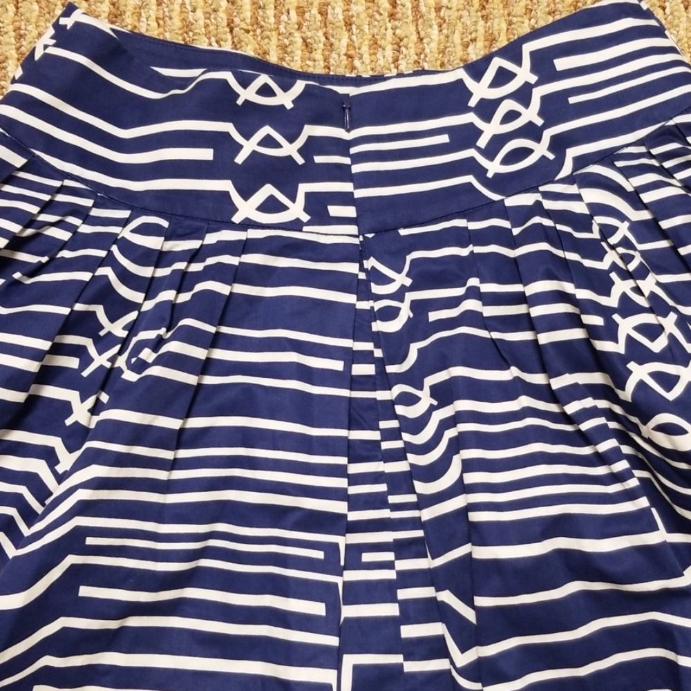 Anthropologie Maeve blue/white full skirt - Picture 5 of 5
